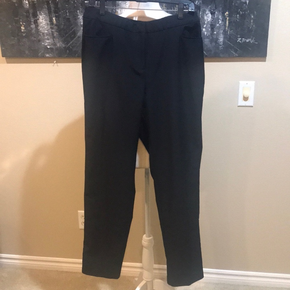 International Concepts Black Trousers w/Elastic Waist w/Zip and Front Pockets-12
